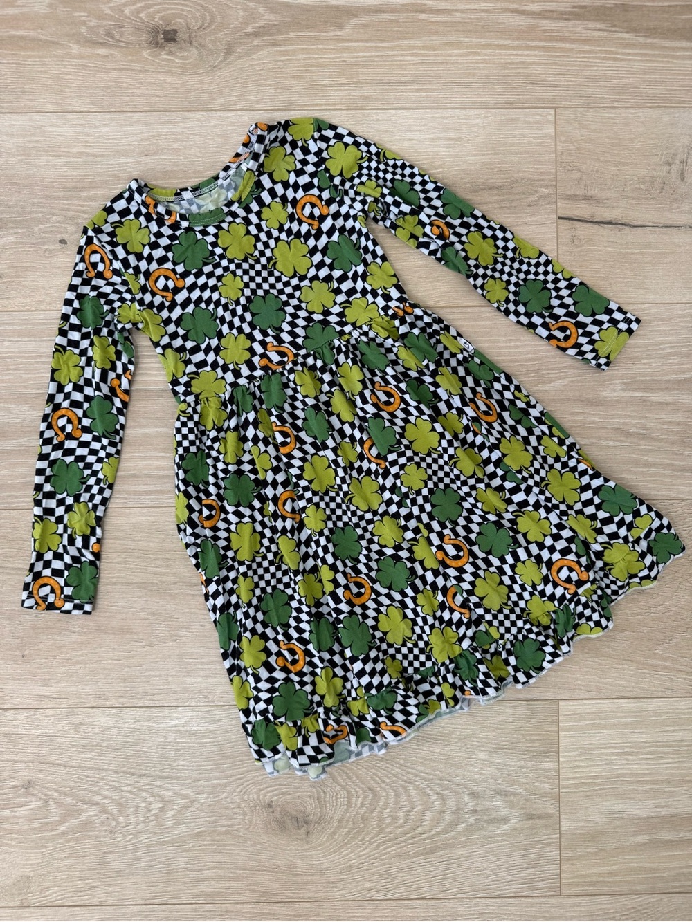 Dream Big Little Co. Shamrock Check Bamboo Dress
